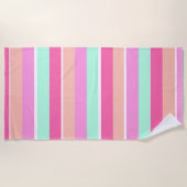 キャンディカラーストライプズ ビーチタオル (正面)