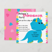 キャンディカラーズディノ 招待状 (正面/裏面)