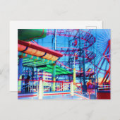 キャンディカラーヴィンテージジェットコースター ポストカード (正面/裏面)