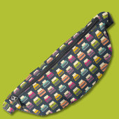 キャンディカラーヴィンテージタイプライターパターン（の模様が）ある ファニーパック