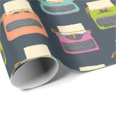 キャンディカラーヴィンテージタイプライターパターン（の模様が）ある ラッピングペーパー (ロールコーナー)