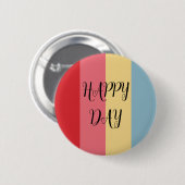 キャンディカラー縦ストライプの 缶バッジ (正面&裏面)