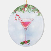 キャンディカンとカクテルクリスマス セラミックオーナメント (左)
