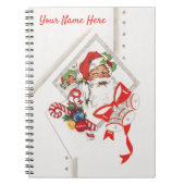 キャンディカンとサンタクロースのヴィンテージクリスマス ノートブック (正面)