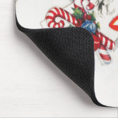 キャンディカンとサンタクロースのヴィンテージクリスマス マウスパッド (コーナー)