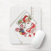 キャンディカンとサンタクロースのヴィンテージクリスマス マウスパッド (マウス)