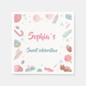 キャンディカンドナプキンズスイートパステルカラー スタンダードカクテルナプキン (正面)