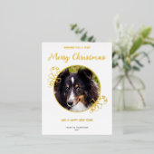 キャンディカン付きカスタム写真テンプレート及び文字 箔シーズンポストカード (立ち正面)