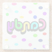 キャンディガラスのコースター ガラスコースター (裏面)