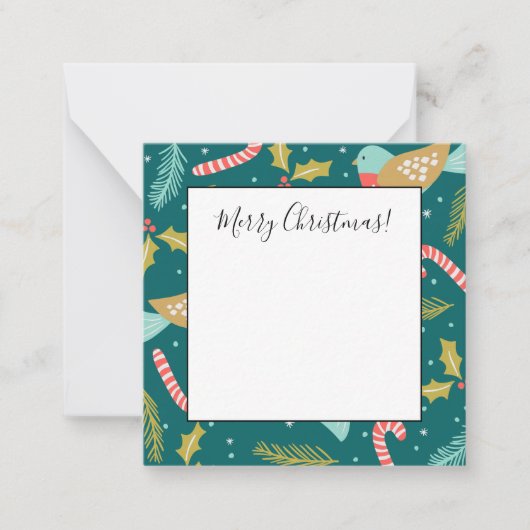 キャンディキャネスホリーパインブッシュバード ノートカード (正面)