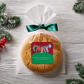 キャンディキャンとストッキングクリスマス スクエアシール