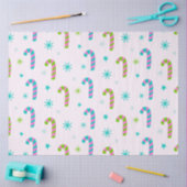 キャンディキャンとスノーフレークのピンクのクリスマス 薄葉紙 (クラフト)