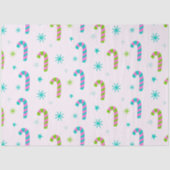 キャンディキャンとスノーフレークのピンクのクリスマス 薄葉紙 (正面)