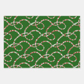 キャンディキャンとリボンでホリデーギフトラップ ラッピングペーパーシート (正面3)