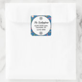 キャンディキャンと包まれたクリスマスキャンディ差出人住所 スクエアシール (バッグ)