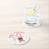 キャンディキャンの背景 ラウンドペーパーコースター (インサイチュ)