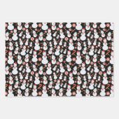 キャンディキャンズとクリスマスキャンディとの雪だるま ラッピングペーパーシート (正面3)