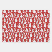 キャンディキャンズとクリスマスキャンディとの雪だるま ラッピングペーパーシート (正面2)