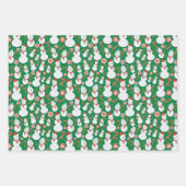 キャンディキャンズとクリスマスキャンディとの雪だるま ラッピングペーパーシート (正面)