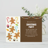 キャンディキャンズとジンジャーブレッドクッキーのホリデーパーティー 招待状 (スタンド正面)