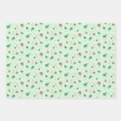 キャンディキャンズとジンジャーブレッドハウスパターン ラッピングペーパーシート (正面3)