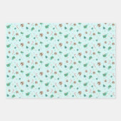 キャンディキャンズとジンジャーブレッドハウスパターン ラッピングペーパーシート (正面2)