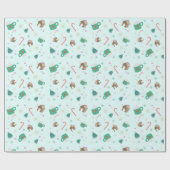 キャンディキャンズとジンジャーブレッドハウスラッピング紙 ラッピングペーパー (フラット)