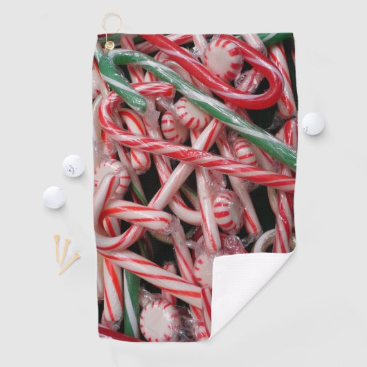 キャンディキャンズとペパーミントクリスマスホリデー ゴルフタオル (インサイチュ)