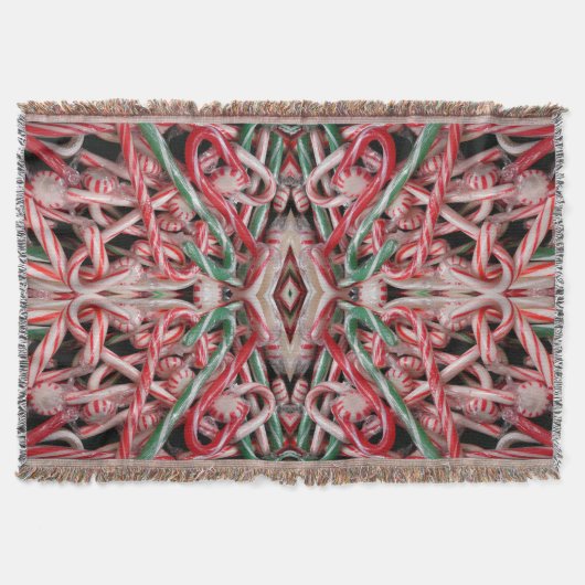 キャンディキャンズとペパーミントクリスマスホリデー スローブランケット (正面)