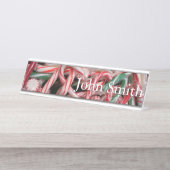 キャンディキャンズとペパーミントクリスマスホリデー デスクネームプレート (正面)