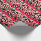 キャンディキャンズとペパーミントクリスマスホリデー ラッピングペーパー (角)