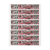 キャンディキャンズとペパーミントクリスマスホリデー ラップアラウンドラベル (シート)