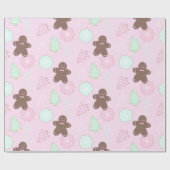 キャンディキャンズクリスマスツリーズオーナメントクリスマス ラッピングペーパー (フラット)