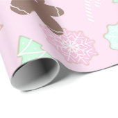 キャンディキャンズクリスマスツリーズオーナメントクリスマス ラッピングペーパー (ロールコーナー)