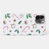 キャンディキャンズコットンホリー葉クリスマス Case-Mate iPhoneケース (裏面(横))