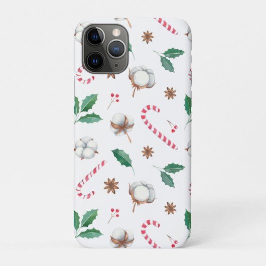 キャンディキャンズコットンホリー葉クリスマス Case-Mate iPhoneケース (裏)