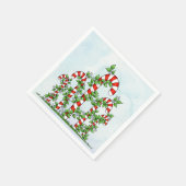 キャンディキャンズ&つる植物クリスマスナプキン スタンダードカクテルナプキン (角)
