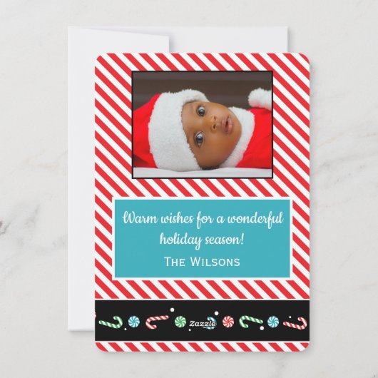 キャンディキャンセスクリスマスフレーム（自分の写真を追加） H シーズンカード (裏面)