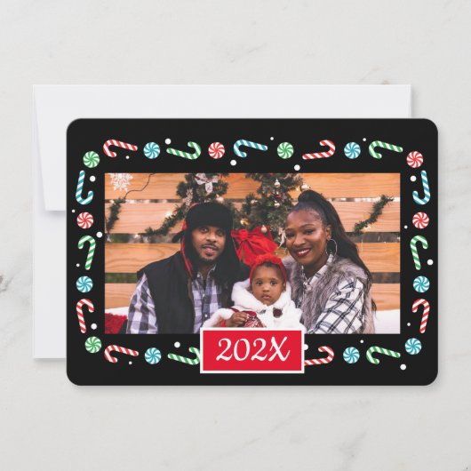 キャンディキャンセスクリスマスフレーム（自分の写真を追加） H シーズンカード (正面)