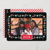 キャンディキャンセスクリスマスフレーム（自分の写真を追加） H シーズンカード (正面/裏面)