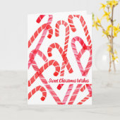 キャンディキャンセスクリスマスホリデーウォーターカラーレッド カード (黄色い花)