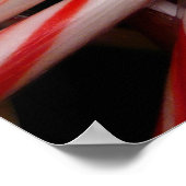 キャンディキャンセスクリスマスホリデーホワイトグリーンと赤 ポスター (角)