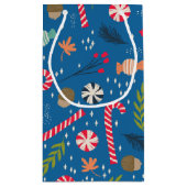 キャンディキャンディと包まれたクリスマスキャンディ スモールペーパーバッグ (裏面)