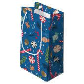 キャンディキャンディと包まれたクリスマスキャンディ スモールペーパーバッグ (裏面アングル)