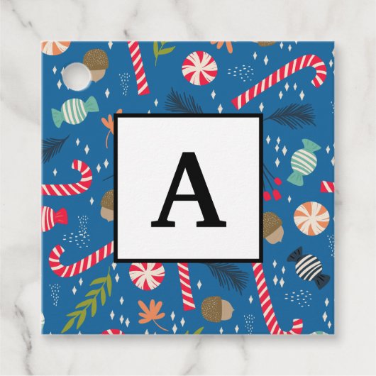 キャンディキャンディと包まれたクリスマスキャンディ フェイバータグ (正面)