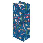 キャンディキャンディと包まれたクリスマスキャンディ ワインギフトバッグ (裏面アングル)