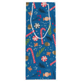 キャンディキャンディと包まれたクリスマスキャンディ ワインギフトバッグ (裏面)