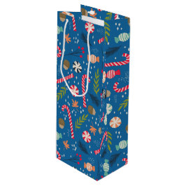 キャンディキャンディと包まれたクリスマスキャンディ ワインギフトバッグ