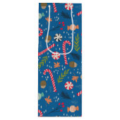 キャンディキャンディと包まれたクリスマスキャンディ ワインギフトバッグ (正面)