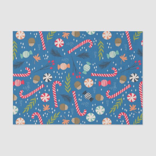 キャンディキャンディと包まれたクリスマスキャンディ 薄葉紙 (正面)